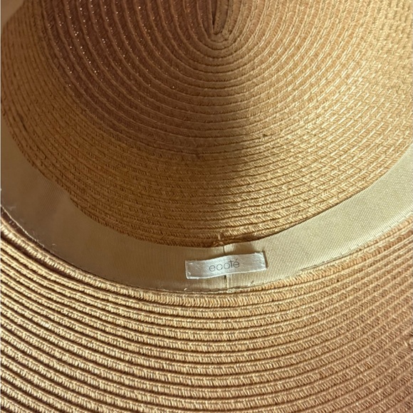 Ecote Elegant Tan Wide-Brimmed Hat - Picture 7 of 8